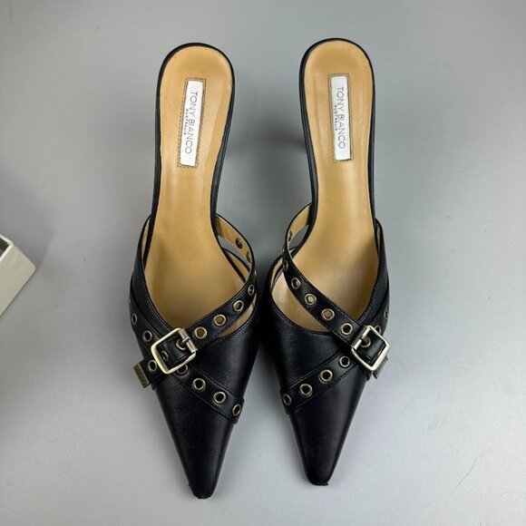 Tony Bianco Savoir Mule in Black Nappa - Picture 3 of 8